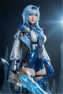 Eula Poster – Genshin Impact Wall Art Print, Cryo Heroine Decor mug #