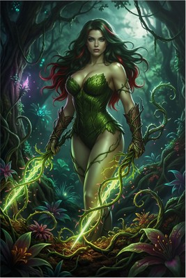 Poison Ivy Poster – DC Comics Wall Art Print, Comic Villain Heroine Decor tote bag #