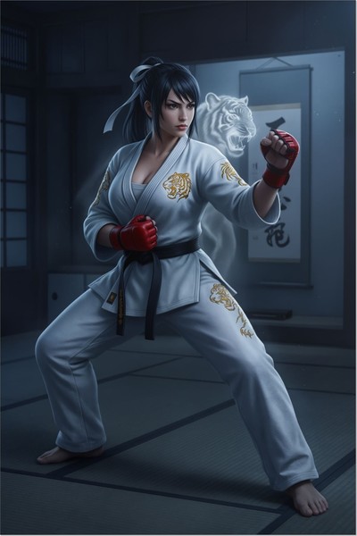 Kazumi Mishima Poster – Tekken Wall Art Print, Fighting Game Heroine Decor Mouse Pad 6818
