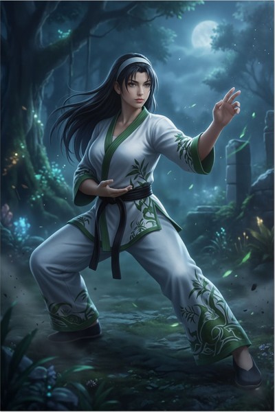 Jun Kazama Poster – Tekken Wall Art Print, Fighting Game Heroine Decor Mouse Pad 6821