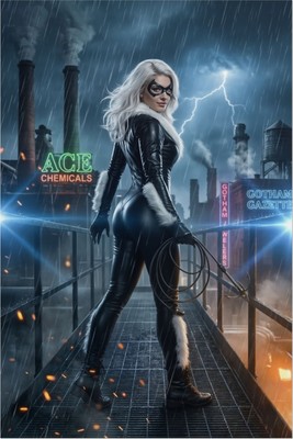 Black Cat Poster – Marvel Wall Art Print, Iconic Comic Anti-Heroine Decor Poster #6838