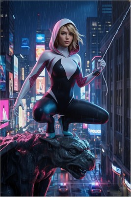Gwen Stacy Poster – Spider-Verse Wall Art Print, Superhero Decor mug