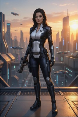 Miranda Lawson Poster – Mass Effect Wall Art Print, Sci-Fi Character Decor poster