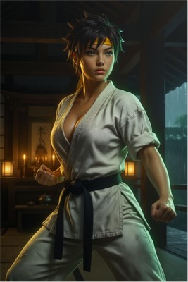 Makoto Poster – Street Fighter Wall Art Print, Martial Artist Decor Mouse Pad 6877