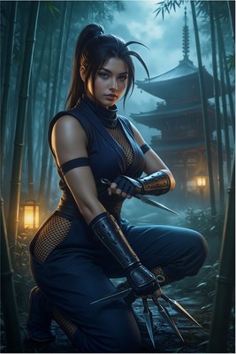 Ibuki Poster – Street Fighter Wall Art Print, Ninja Gamer Decor Poster #6880