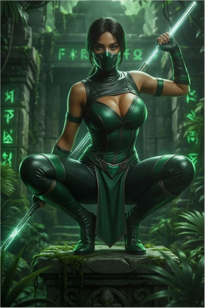 Jade Poster – Mortal Kombat Wall Art Print, Ninja Warrior Decor Poster #6892