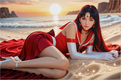 Sailor Mars Poster – Sailor Moon Wall Art Print, Magical Girl Decor mug