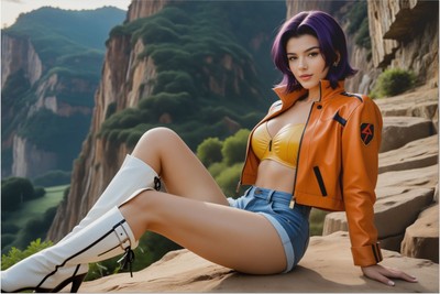 Faye Valentine Poster – Cowboy Bebop Wall Art Print, Retro Anime Decor mug #