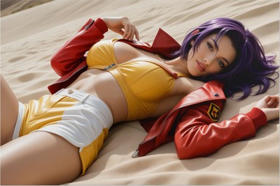 Faye Valentine Poster – Cowboy Bebop Wall Art Print, Otaku Anime Decor Mouse Pad 6981