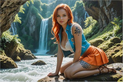 Nami Poster – One Piece Wall Art Print, Pirate Anime Decor Poster #6992