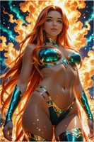 Starfire Poster – DC Cosmic Wall Art Print, Anime Decor Mouse Pad 7001