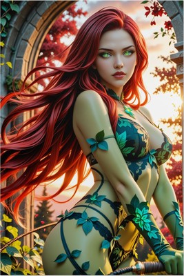 Poison Ivy Poster – DC Wall Art Print, Fantasy Gamer Decor mug