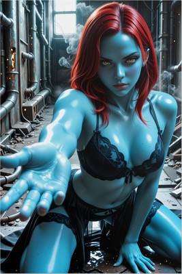 Mystique Poster – Marvel Shapeshifter Wall Art Print, Fantasy Decor Mouse Pad 7011
