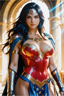 Wonder Woman Poster – DC Fantasy Wall Art Print, Room Decor mug