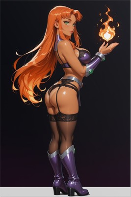 Starfire Poster – Teen Titans Wall Art Print, Superhero Decor Mouse Pad 7142
