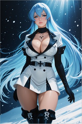 Esdeath Poster – Anime Wall Art Print, Fantasy Decor poster