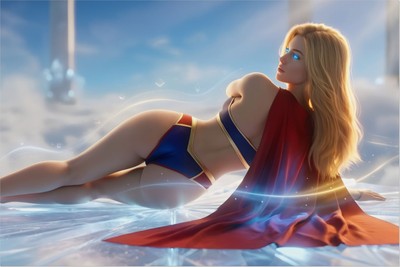 Supergirl Poster – DC Wall Art Print, Superhero Decor hoodie