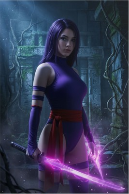 Psylocke Poster – Marvel Wall Art Print, Mutant Ninja Heroine Decor mug #
