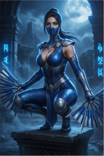 Kitana Poster – Mortal Kombat Wall Art Print, Fighting Game Decor tote bag #