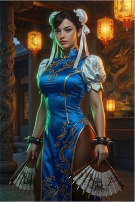 Chun-Li Poster – Street Fighter Wall Art Print, Fighting Game Decor Poster #7211