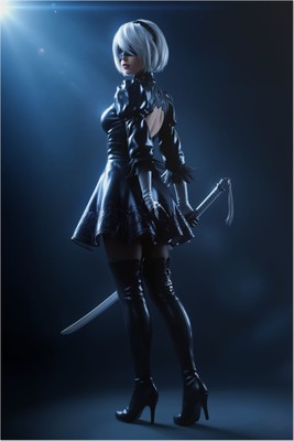 2B Poster – NieR Automata Wall Art Print, Android Gamer Decor mug #