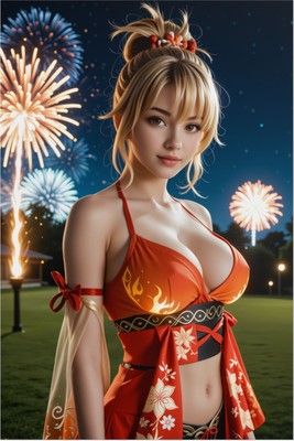 Yoimiya Poster – Genshin Impact Wall Art Print, Anime Decor Poster #7234