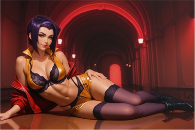 Faye Valentine Poster – Cowboy Bebop Wall Art Print, Retro Anime Decor Mouse Pad 7239