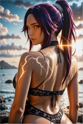 Yoruichi Shih?in Poster – Bleach Wall Art Print, Anime Decor mouse pad