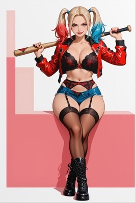 Harley Quinn Poster – DC Wall Art Print, Comic Decor tote bag #