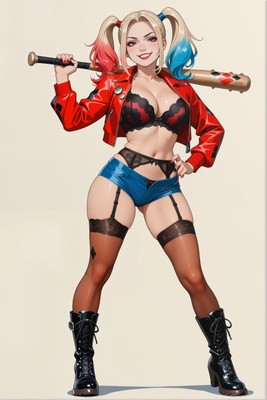 Harley Quinn Poster – DC Wall Art Print, Superhero Decor magic mug #