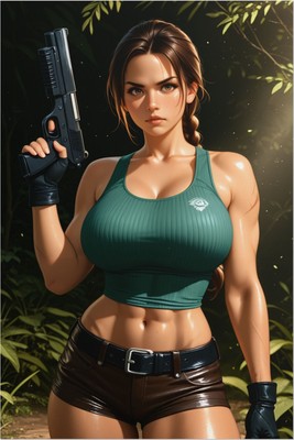 Lara Croft Poster – Tomb Raider Wall Art Print, Adventure Decor mug #