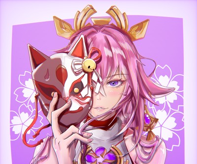 Yae Miko Guuji Mouse Pad 77026