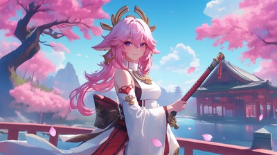 Yae Miko Guuji Mouse Pad 77078